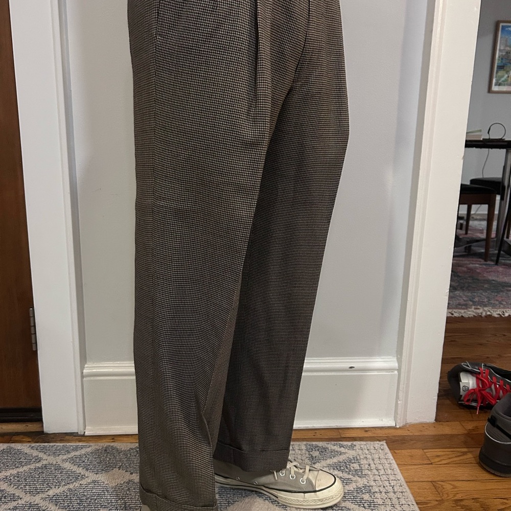 VTG Preppy Jos A Bank Houndstooth Executive Collection trousers/pants 31 W 27L